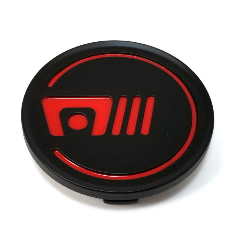 Motegi Satin Black Red Snap-In ABS Cap 65.3mm