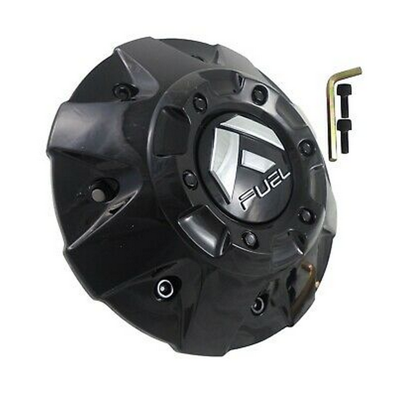 Fuel Gloss Black Avenger Hub Cap for 8 Lug (1.75" Tall)