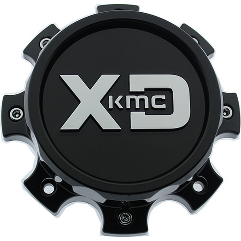 XDS Bolt-On Satin Black With Dark Tint & Black Logo Hub Cap For 8X170