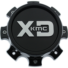 XDS Bolt-On Satin Black With Dark Tint & Black Logo Hub Cap For 8X170