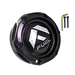 Fuel UTV Bolt-On Cap 1.3" Tall Gloss Black with Chrome