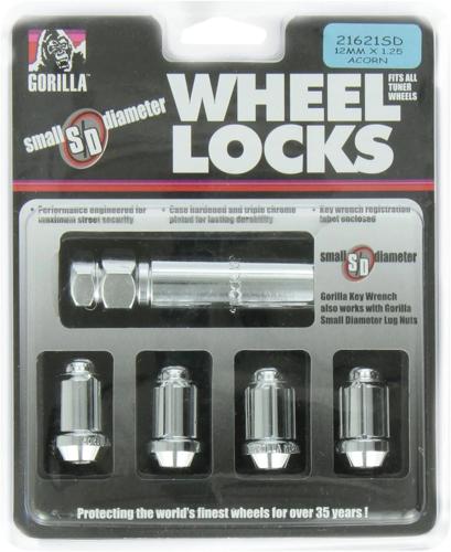 Gorilla Automotive SD Lock Acorn 12x1.25 Chrome Clamshell