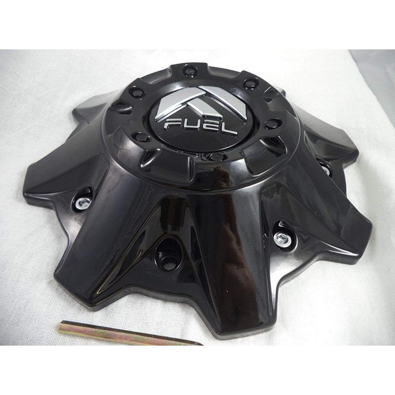 Fuel 8 Lug Gloss Black Cap Flat Bottom