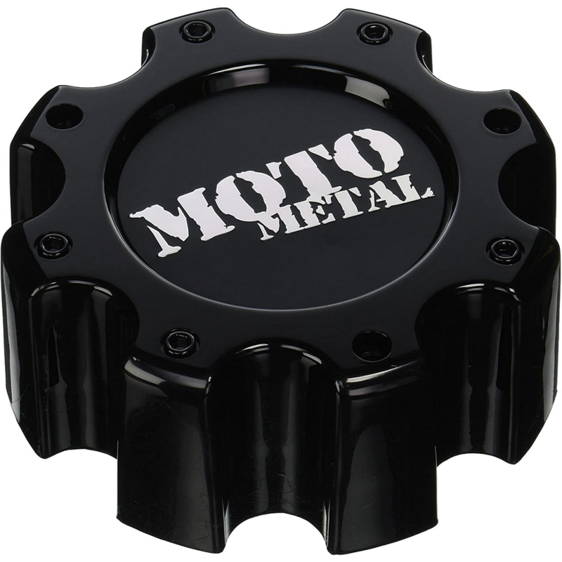 Moto Metal GLOSS MOTO METAL CAP BLACK 8 LUG
