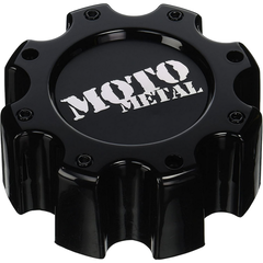 Moto Metal GLOSS MOTO METAL CAP BLACK 8 LUG