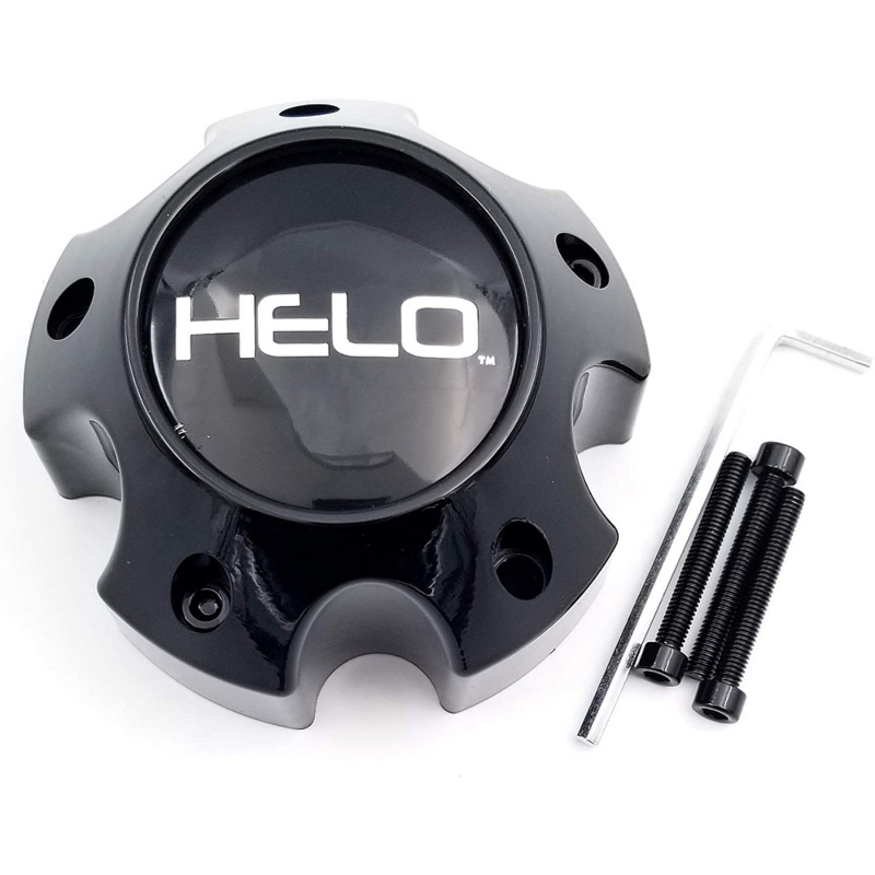 HELO Gloss Black Hub Cap For 5X4.5/120/5