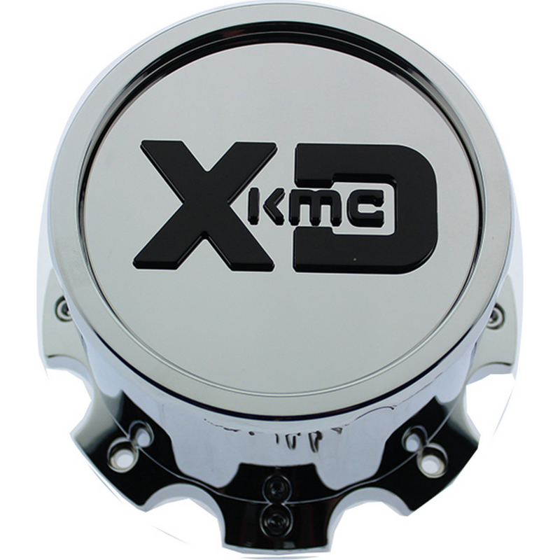 XDS Dually Rear Chrome With Gloss Black Logo Hub Cap For 8X200/210