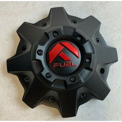 Fuel Bolt-On Cap Matte Black with Red 5X5.0