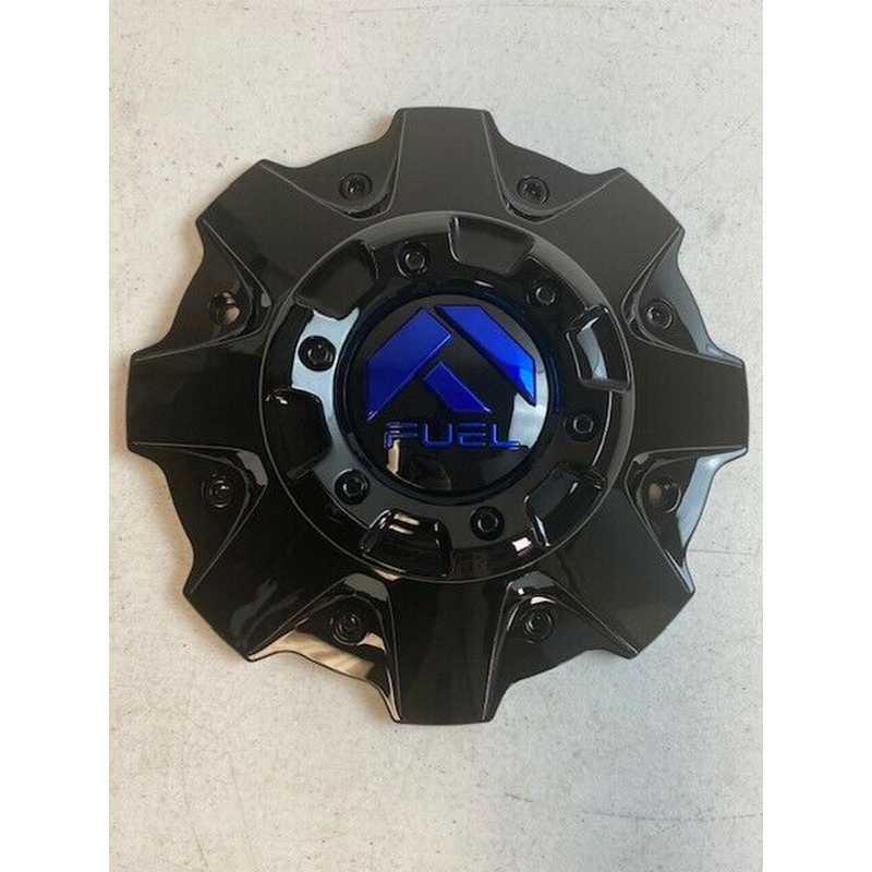 Fuel Covered Cap Short Gloss Black with Blue Tint Hub Cap