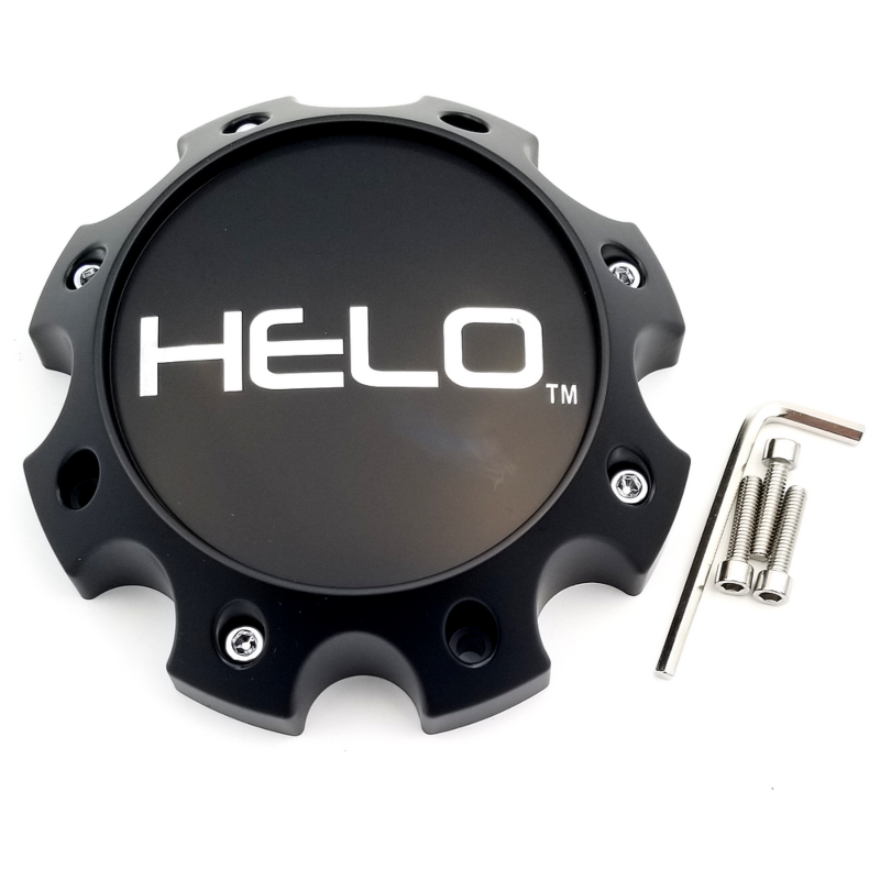 HELO Satin Black Hub Cap For 8 Lug H42