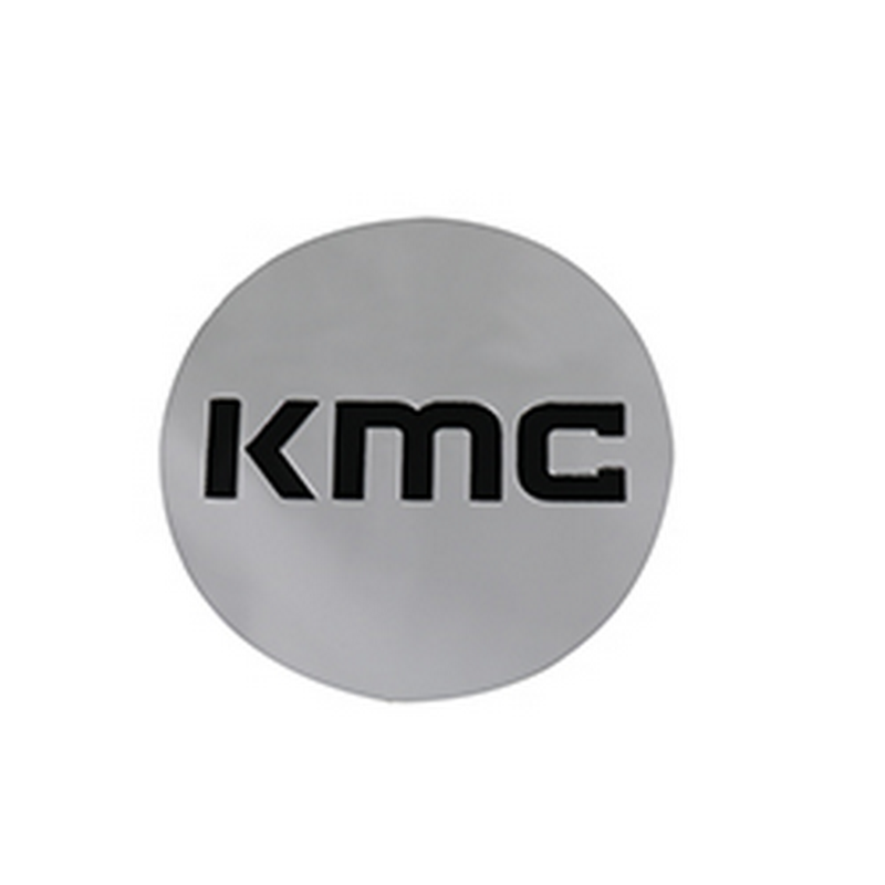 KMC 704 CAP SNAP IN - CHROME BLACK LOGO KM