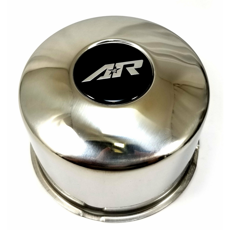 American Racing 5.15" Stainless Short New AR Logo Push-Thru Cap