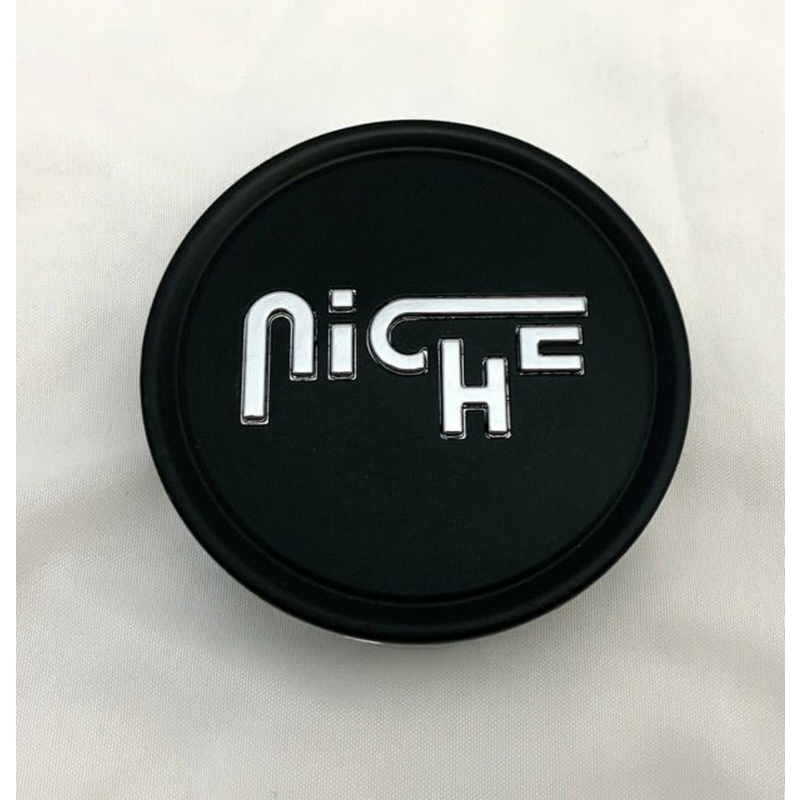 Niche 2.95" Matte Black with Silver Logo Flat Cap