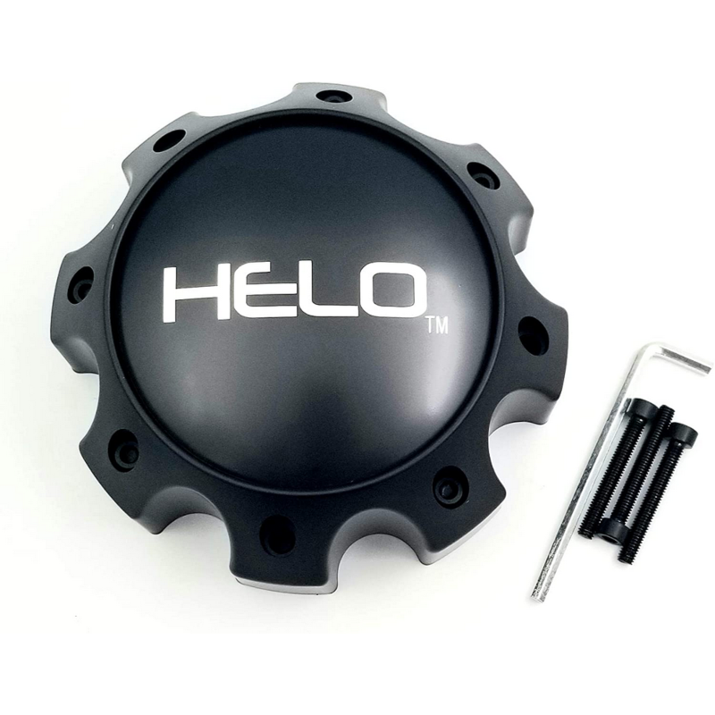HELO Satin Black Hub Cap For 8 Lug H65