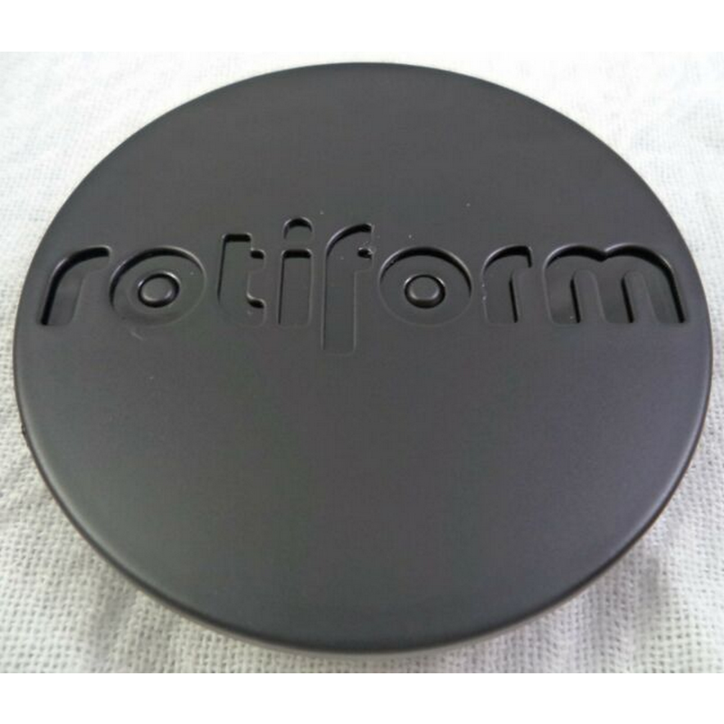 Rotiform Matte Black with Gloss Black Logo Snap-In Hub Cap 3.01"