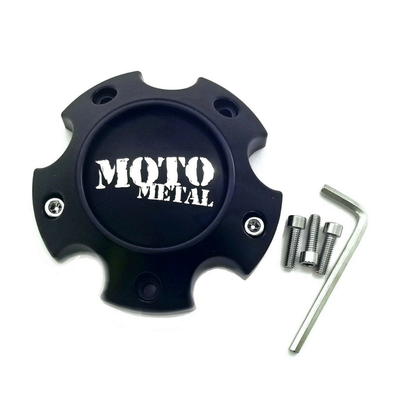 MOTO METAL Satin Black Hub Cap For 6X4.5/120