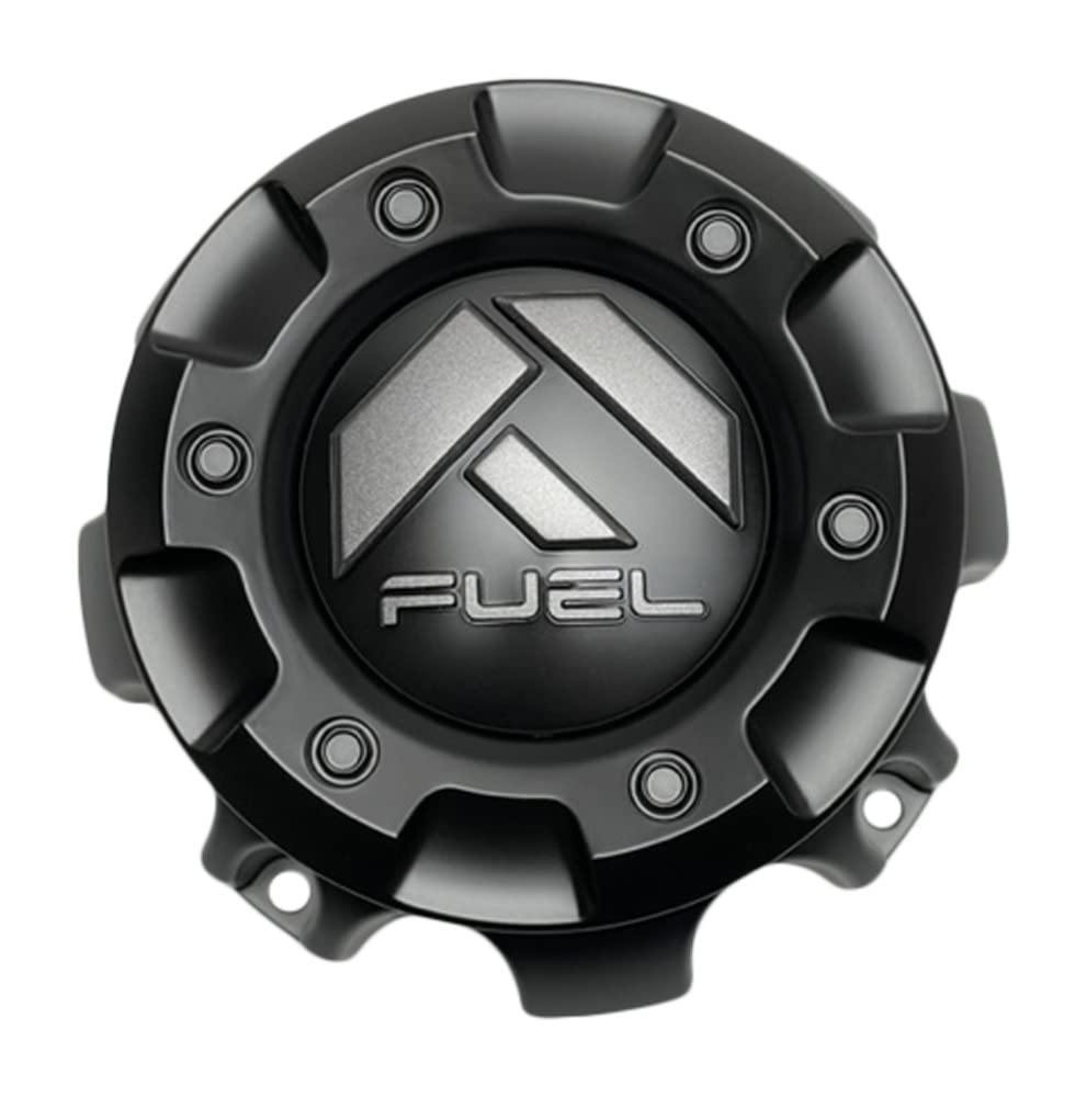 Fuel Cap Bolt-On Matte Black with Gloss Matte Titanium - 8X170 Hub Cap