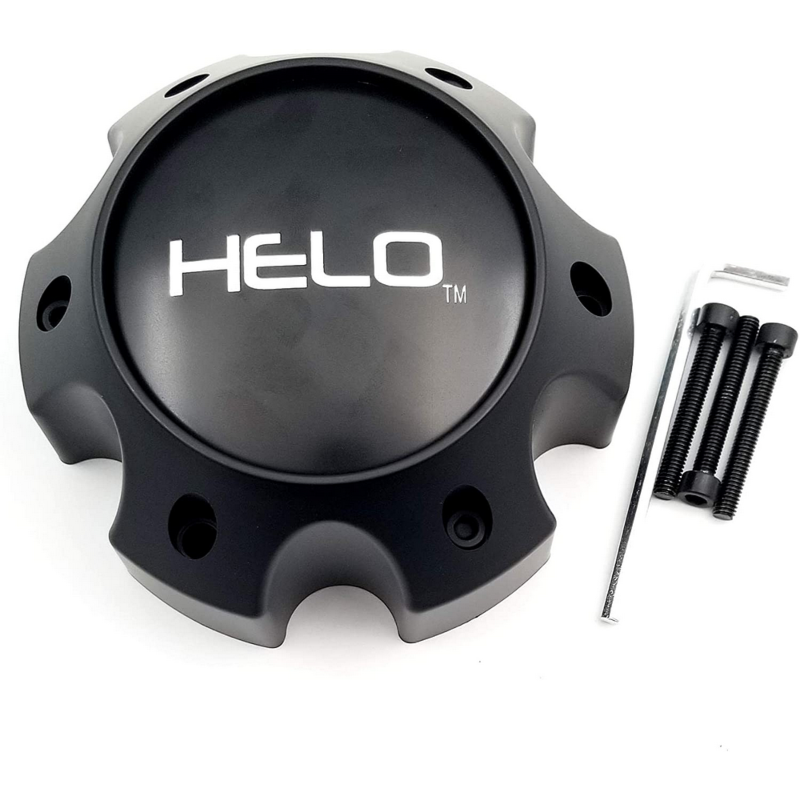 HELO Satin Black Hub Cap For 6X5.5