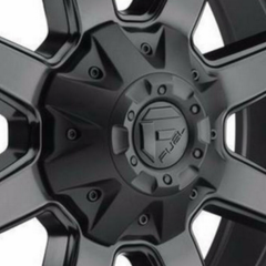 Fuel Dually Rear Cap Matte Black with Black Rivets for 17/82
