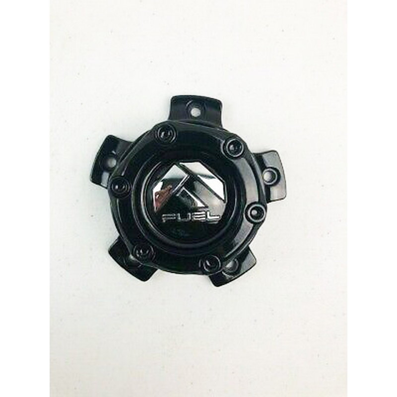 Fuel Gloss Black with Chrome Bolt-On Hub Cap for 5X4.5/5