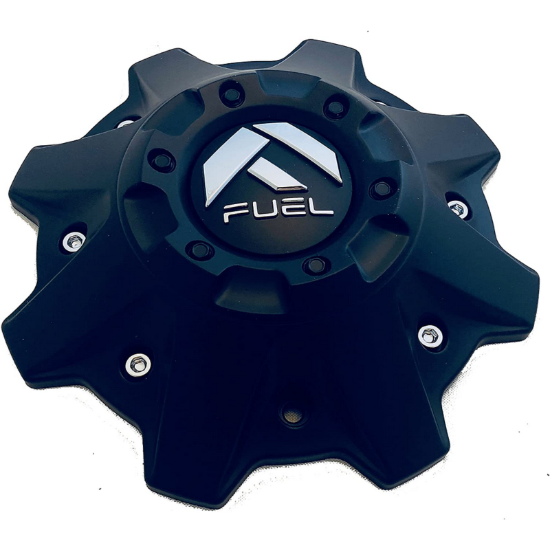 Fuel 8 Lug Matte Black Cap Flat Bottom