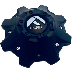 Fuel 8 Lug Matte Black Cap Flat Bottom