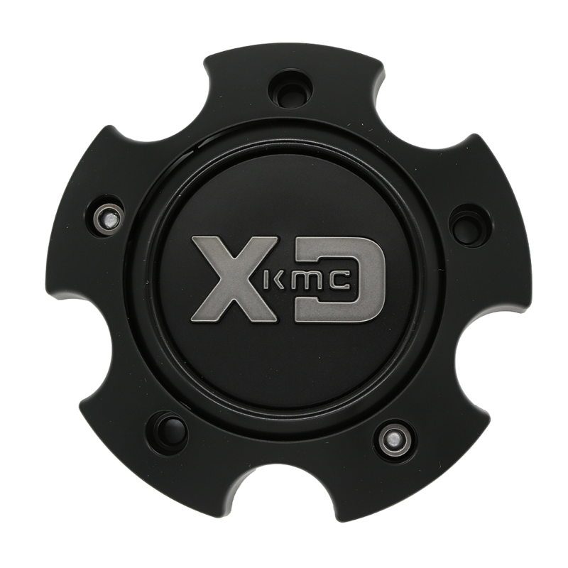 XDS 2-Piece Satin Black Small Center Cap with Dark Tint Clear Coat for 5 Lug Pattern