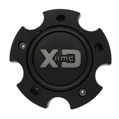 XDS 2-Piece Satin Black Small Center Cap with Dark Tint Clear Coat for 5 Lug Pattern