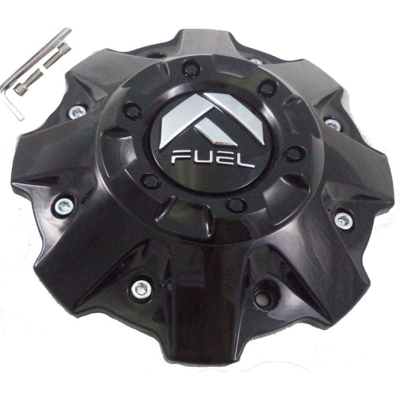 Fuel 5/6 Lug Gloss Black Cap Flat Bottom Hub Cap