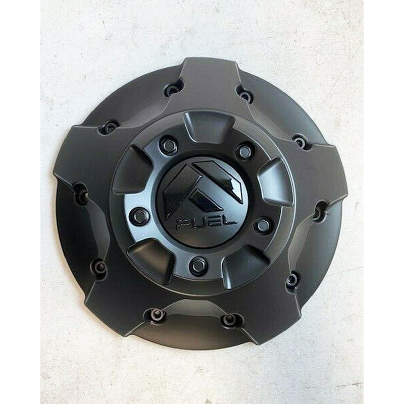 Fuel Black on Black Five-Bar Hub Cap for 8 Lug