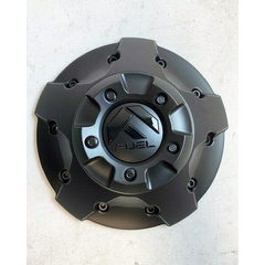Fuel Black on Black Five-Bar Hub Cap for 8 Lug