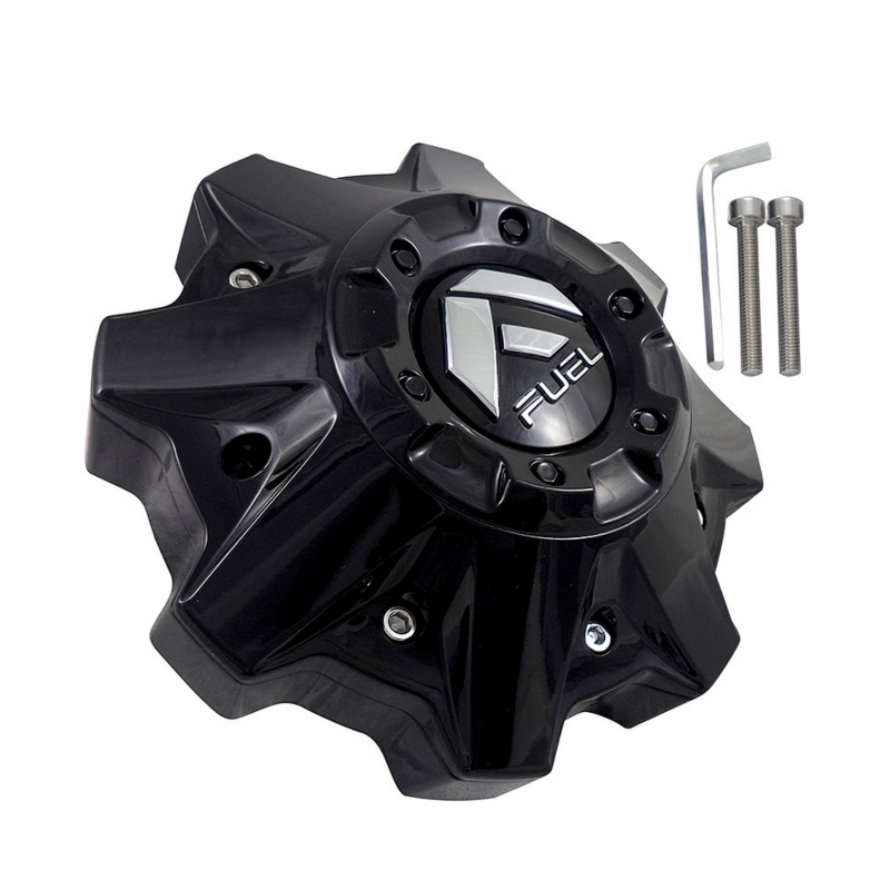 Fuel 8L Flat Bottom Gloss Black Hub Cap