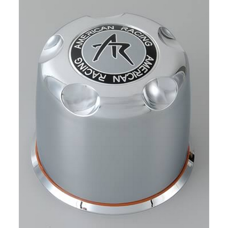 American Racing 5.15" Silver Push-Thru 5 Scallop Cap