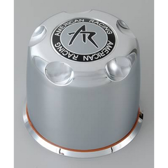 American Racing 5.15" Silver Push-Thru 5 Scallop Cap