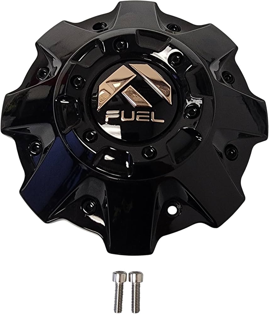 Fuel Cap 5/6 Lug Gloss Black with Bronze Hub Cap
