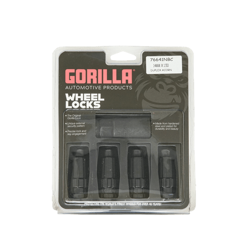 Gorilla Automotive GORILLA LOCK Duplex ACORN 14-1.50 Black CLAM