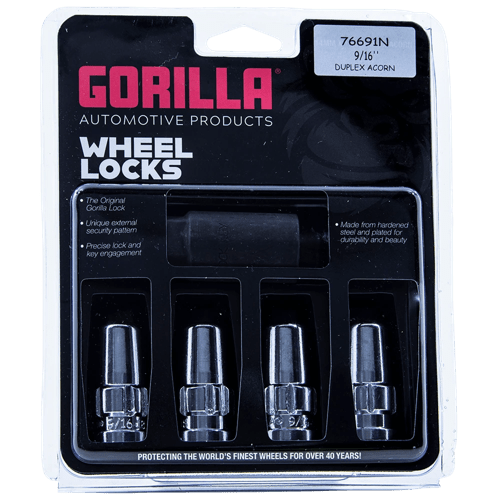 Gorilla Automotive GORILLA LOCK Duplex ACORN 9/16 Chrome CLAM