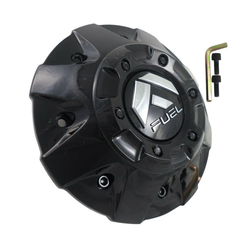 Fuel Gloss Black with Black Rivets Eight-Bar Cover Hub Cap