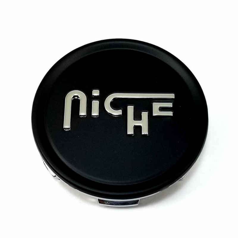 Niche 2.70" Matte Black with Silver Logo Flat Cap