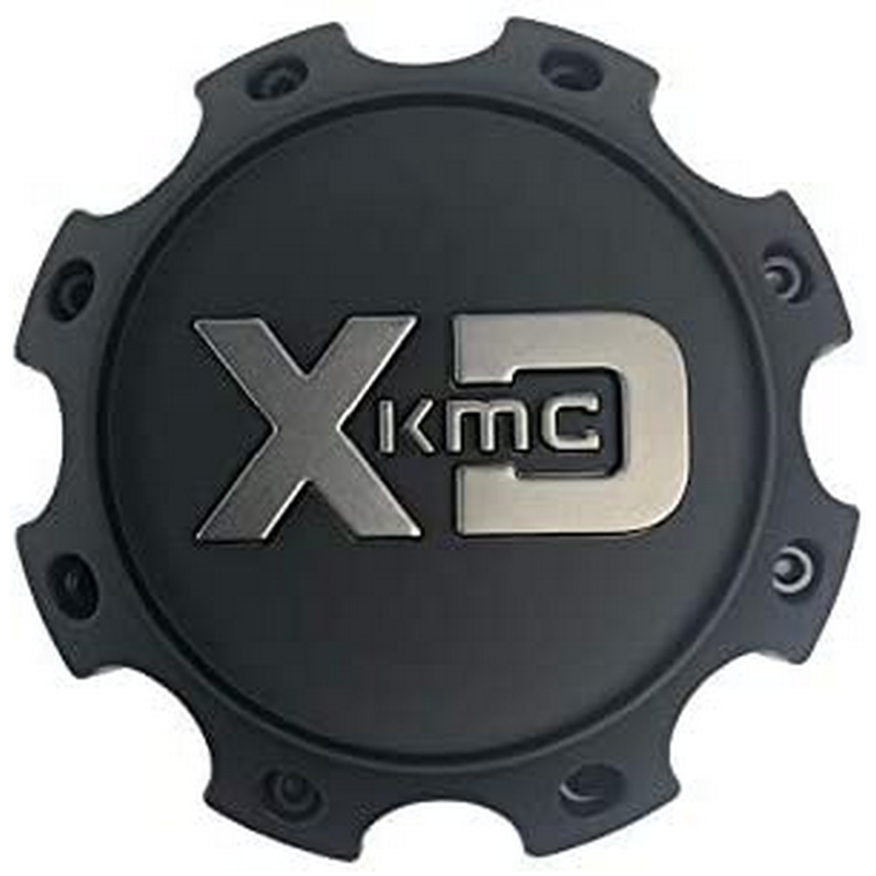 XDS Bolt-On Satin Black With Dark Tint & Black Logo Hub Cap For 8X6.5/180