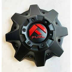 Fuel 8Lug Matte Black with Red Logo Hub Cap