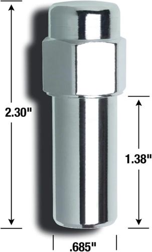 Gorilla Automotive SST CLSD Lug 13/16" 7/16 Chrome BAG