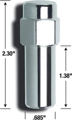 Gorilla Automotive SST CLSD Lug 13/16" 7/16 Chrome BAG