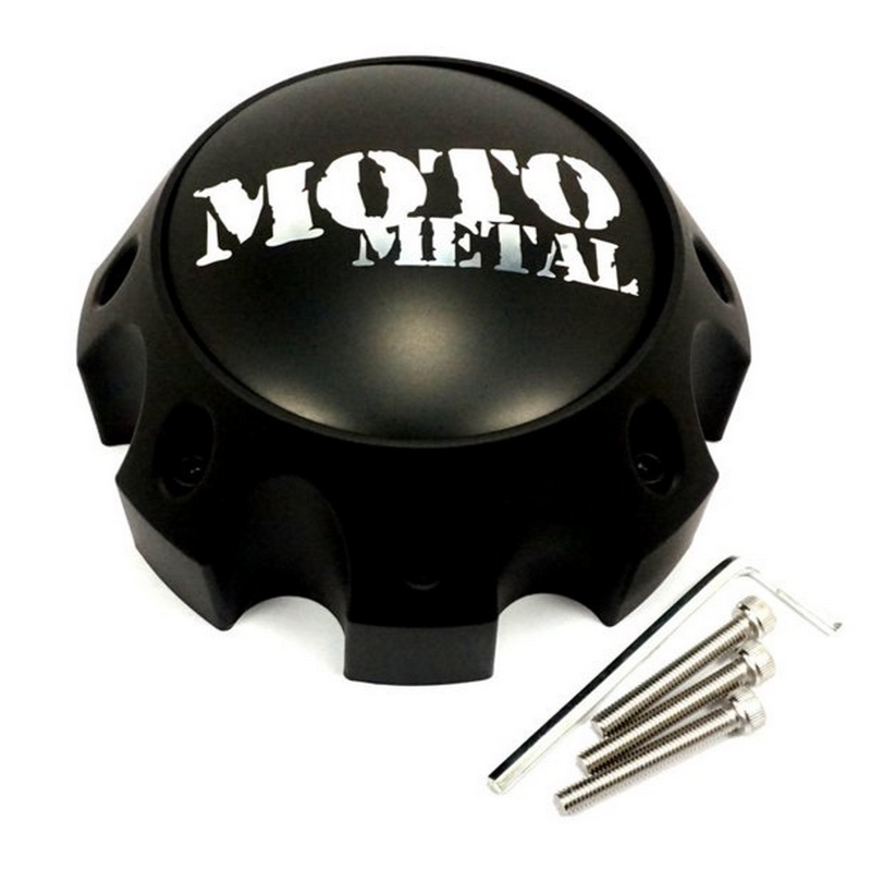 Moto Metal Satin Black Hub Cap For 8 Lug (MO967/968)