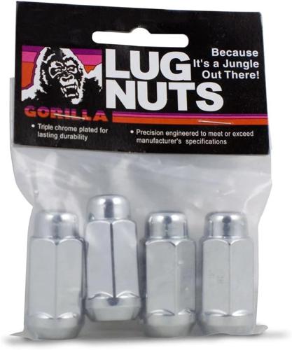 Gorilla Automotive Bulge XL Lug Nut 13/16" 14-2.00 Chrome Bag