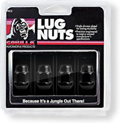 Gorilla Automotive Bulge Lug Nut 13/16" 14-1.50 Black Clam Pack