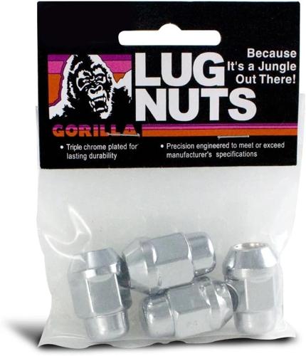 Gorilla Automotive Bulge Lug Nut 13/16" 12-1.75 Chrome Bag