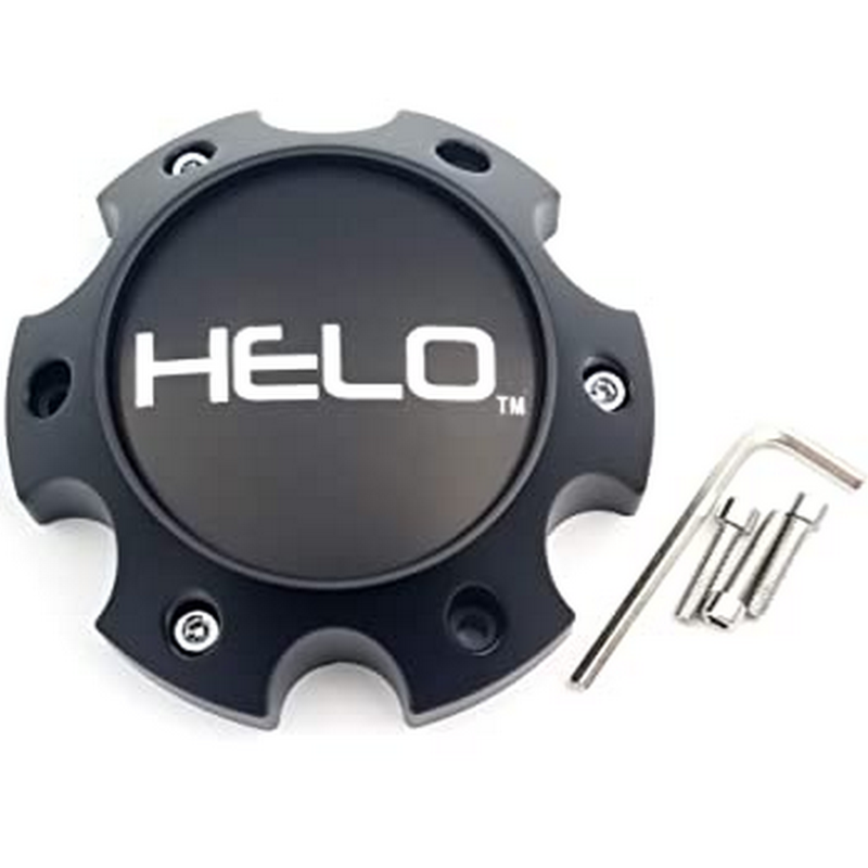HELO Satin Black Hub Cap For 5X5.5/150