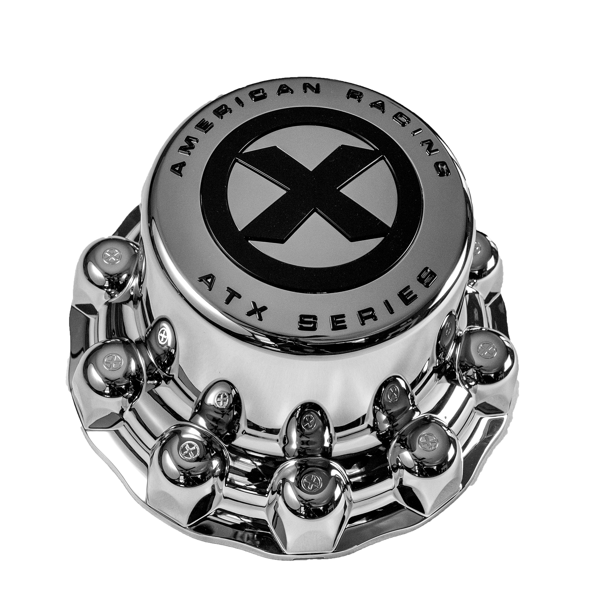 ATX Chrome Full Rear Snap-On Hub Cap Cover