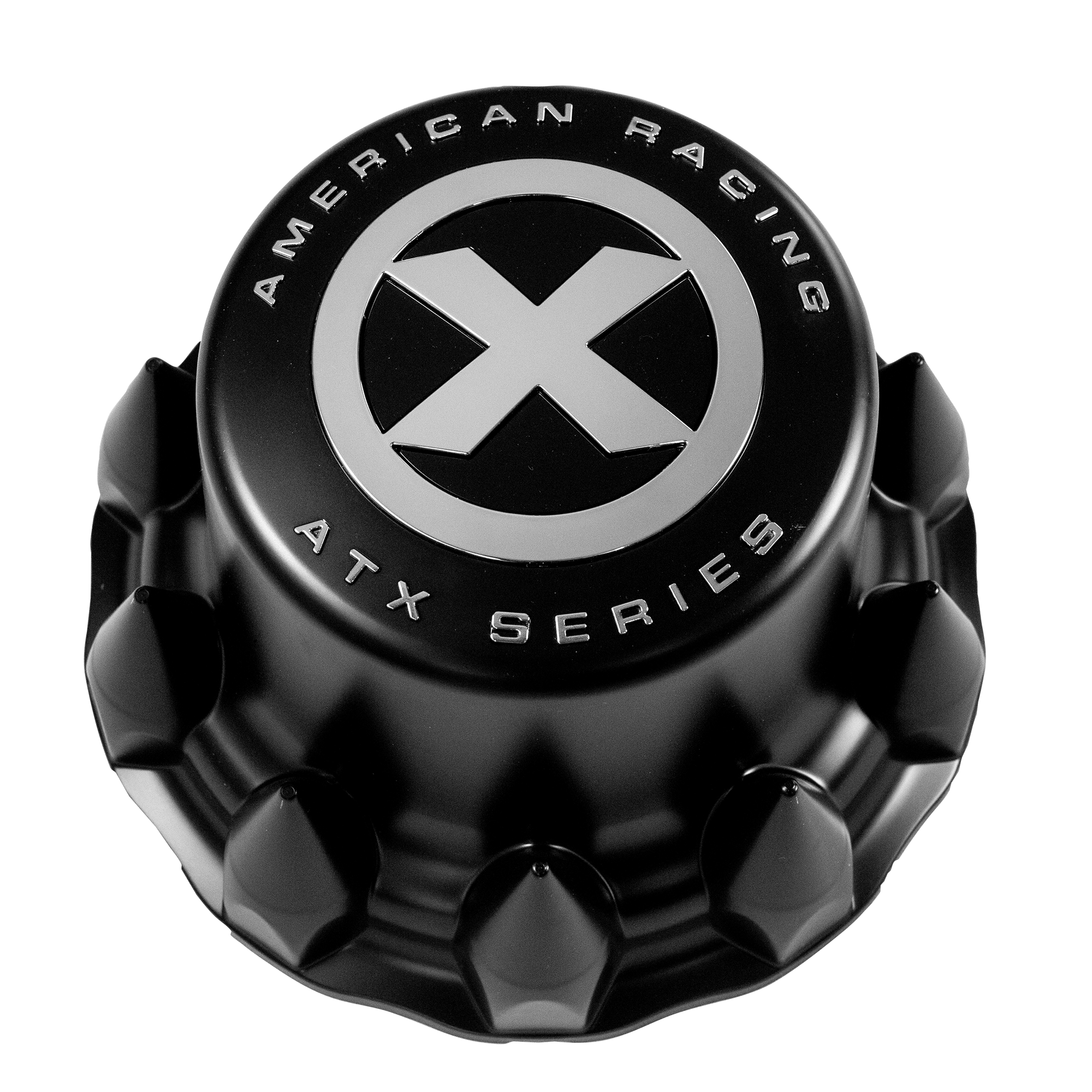 ATX Black Full Rear Snap-On Spike Hub Cap Cover